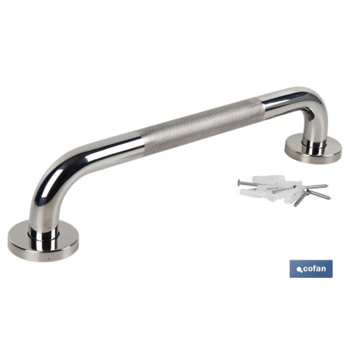 BARRA DE APOYO RECTA ANTIDESLIZANTE DE ACERO INOXIDABLE 304 (30 X 2.5 CM)