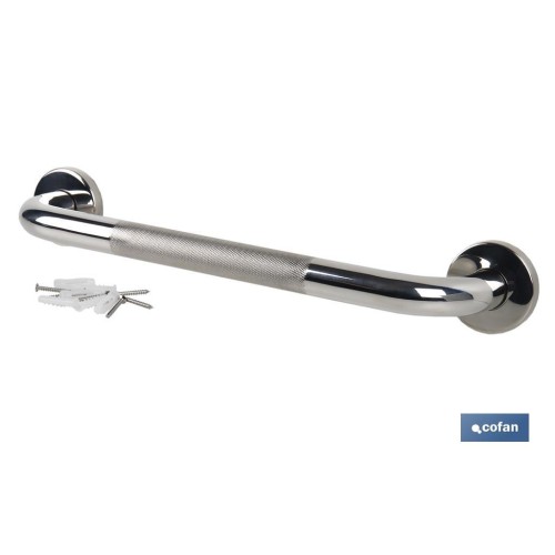 BARRA DE APOYO RECTA ANTIDESLIZANTE DE ACERO INOXIDABLE 304 (30 X 2.5 CM)