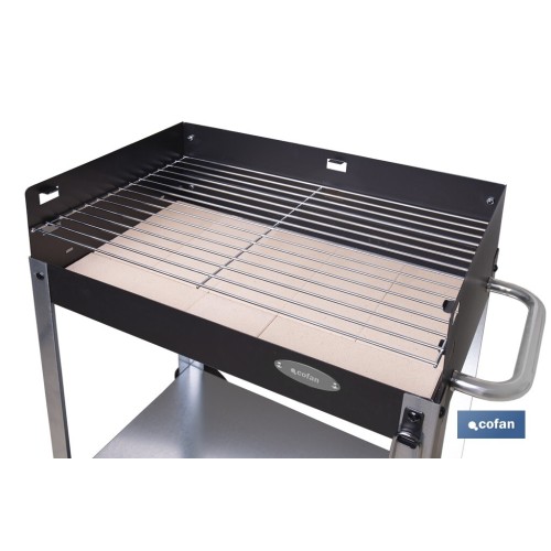 BARBACOA DE CARBÓN CON LADRILLO REFRACTARIO 567 X 360 X 830 MM