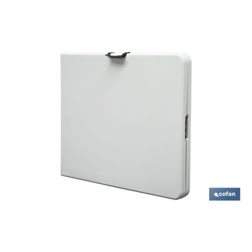 MESA PLEGABLE RECTANGULAR BLANCA CON BLOQUEO DE SEGURIDAD 180X75X72 CM
