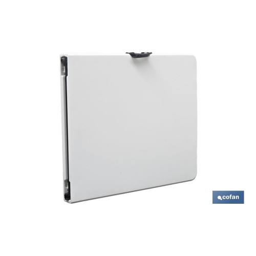 MESA PLEGABLE RECTANGULAR BLANCA CON BLOQUEO DE SEGURIDAD 180X75X72 CM