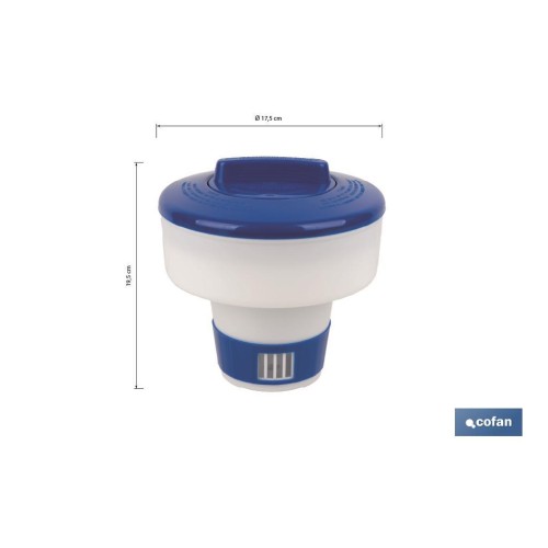 DOSIFICADOR DE CLORO PISCINAS PASTILLA 200 G Ø175 X 195 MM
