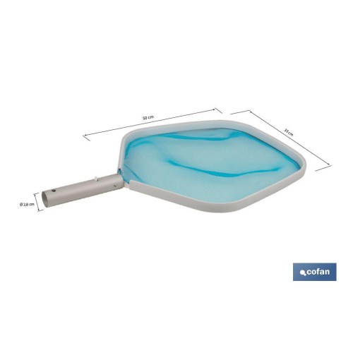 RECOGE HOJAS ALUMINIO SUPERFICIE PISCINAS 500 X 330 MM