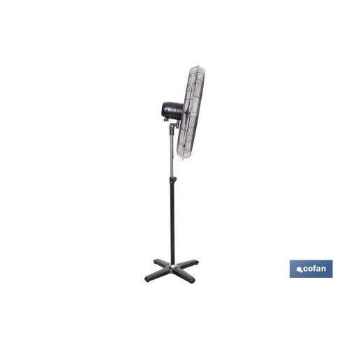 VENTILADOR INDUSTRIAL DE PIE OSCILANTE NEGRO CON 3 VELOCIDADES Ø75 CM 200 W