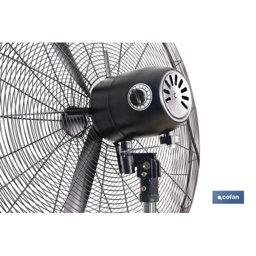 VENTILADOR INDUSTRIAL DE PIE OSCILANTE NEGRO CON 3 VELOCIDADES Ø75 CM 200 W
