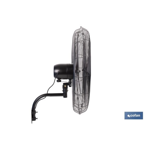 VENTILADOR INDUSTRIAL DE PARED NEGRO Ø75 CM 200 W