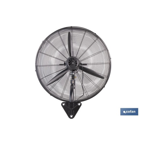 VENTILADOR INDUSTRIAL DE PARED NEGRO Ø75 CM 200 W