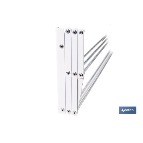 TENDEDERO EXTENSIBLE PARA PARED EN ALUMINIO LACADO 100 CM
