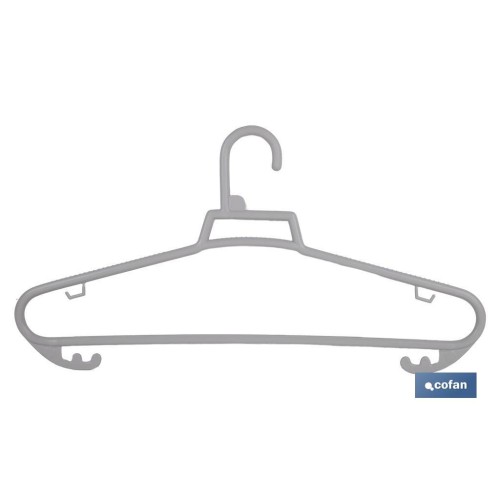 PACK DE 6 PERCHAS GRIS CLARO 38 X 18 CM