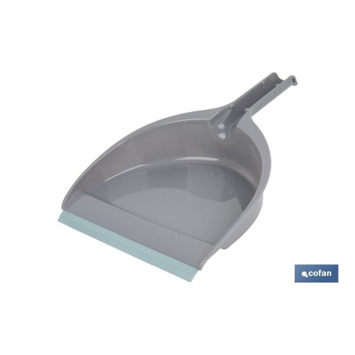 SET DE CEPILLO CON PALA Y BORDE DE GOMA COLOR TURQUESA/GRIS 33 x 23 x 9 CM