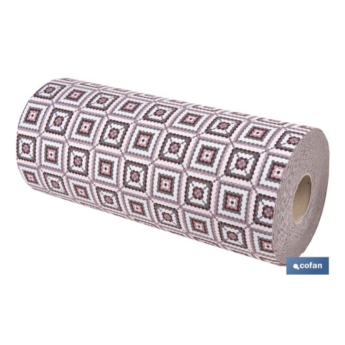 ROLLO DE ALFOMBRA EN CUADROS CROCHET 50% ALGODÓN 50% POLIÉSTER 50 CM X 15 M