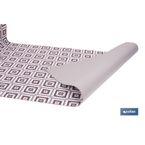 ROLLO DE ALFOMBRA EN CUADROS CROCHET 50% ALGODÓN 50% POLIÉSTER 50 CM X 15 M