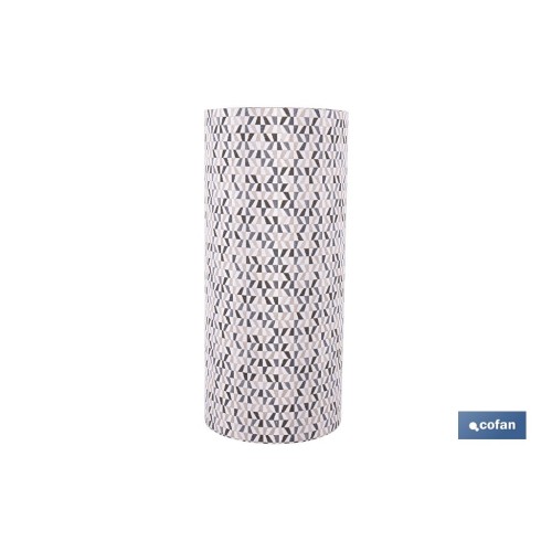 ROLLO DE ALFOMBRA EN MOSAICOS VANGUARDISTA 50% ALGODÓN 50% POLIÉSTER 50 CM X 15 M