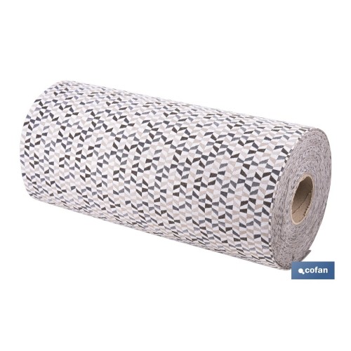 ROLLO DE ALFOMBRA EN MOSAICOS VANGUARDISTA 50% ALGODÓN 50% POLIÉSTER 50 CM X 15 M