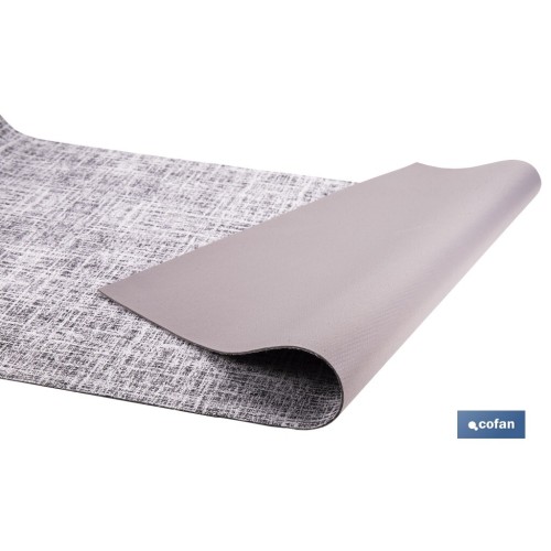 ROLLO DE ALFOMBRA JASPEADA GRIS MARENGO 50% ALGODÓN 50% POLIÉSTER 50 CM X 15 M