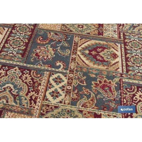 ROLLO DE ALFOMBRA DISEÑO EGIPCIO 50% ALGODÓN  50% POLIÉSTER 50 CM X 15 M