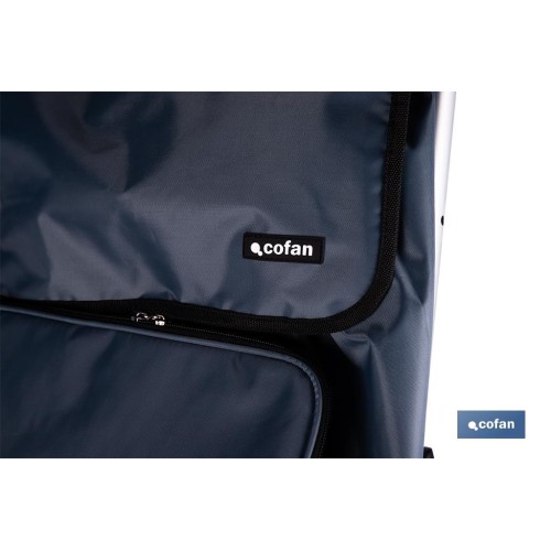 CARRO DE LA COMPRA GRIS ABATIBLE DE ALUMINIO CON 6 RUEDAS GIRATORIAS 53 L
