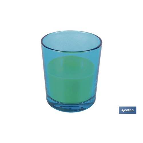 VELA AROMÁTICA DE CITRONELA VASO DECORADO  200 G