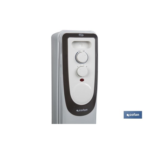 RADIADOR DE ACEITE CON TERMOSTATO REGULABLE 11 ELEMENTOS 2500 W