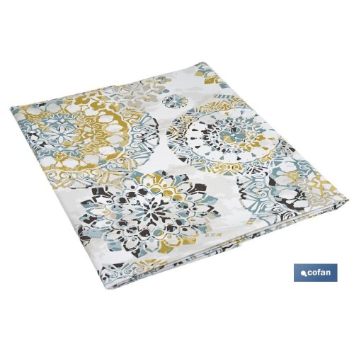 MANTEL ANTIMANCHAS MOSAICO CALIDO 1,40 X 1,40