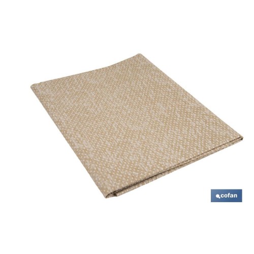 MANTEL ANTIMANCHAS RESINADO TEXTURA BEIGE  1,40 X 1,40M