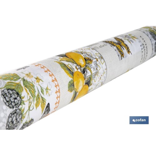 ROLLO DE HULE DISEÑO LIMONES 1.40 X 25 M