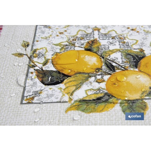 ROLLO DE HULE DISEÑO LIMONES 1.40 X 25 M