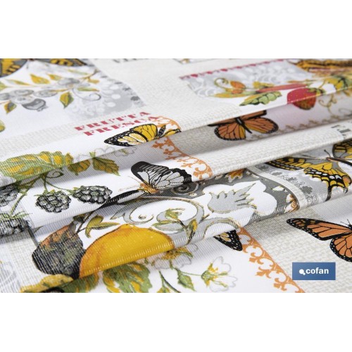 ROLLO DE HULE DISEÑO LIMONES 1.40 X 25 M