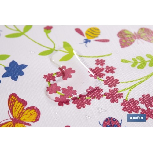 ROLLO DE HULE DISEÑO MARIPOSA 1,40 X 25 M