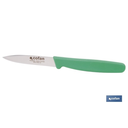 PACK DE 3 CUCHILLOS PUNTILLA COLOR ROJO VERDE AZUL 8.5 CM