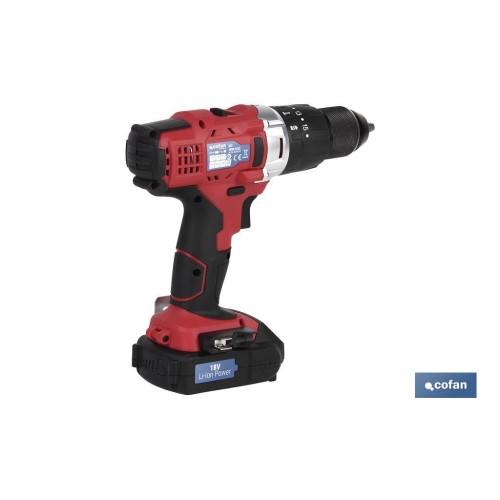 TALADRO PERCUTOR A BATERÍA LI-ION 20 V 1300 RPM 35 NM