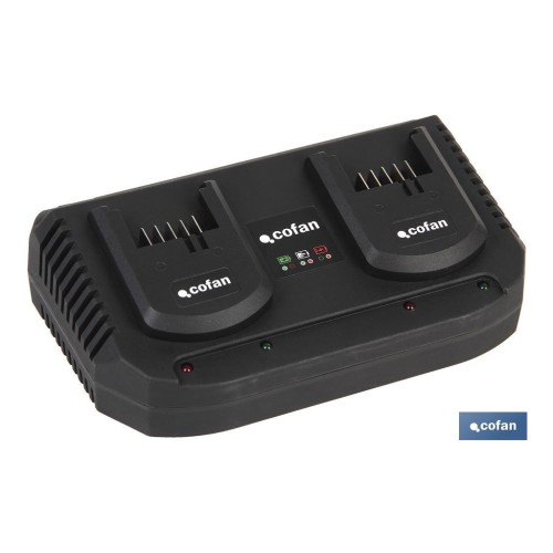 CARGADOR BATERIAS DOBLE CARGA RAPIDA 2X3,5A - 18V