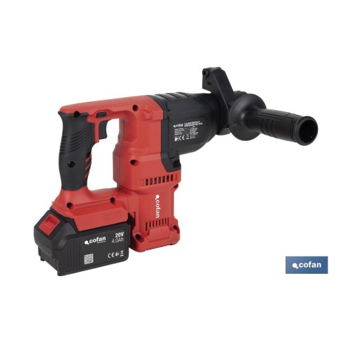 TALADRO MARTILLO PERFORADOR SDS-PLUS A BATERÍA Li-ion 20 V 1150 RPM