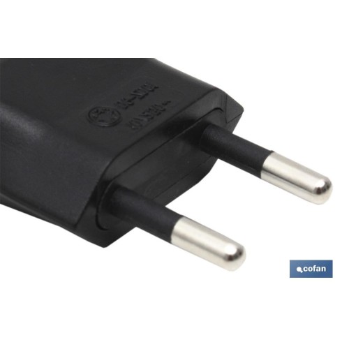 CLAVIJA BIPOLAR NEGRO (10A-250V)