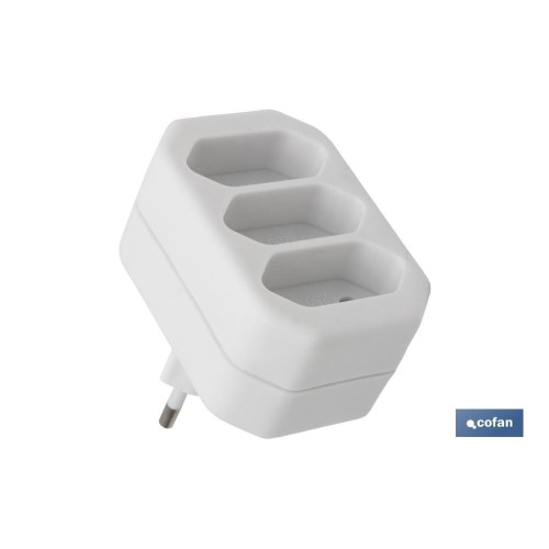 ADAPTADOR 3 VIAS FRONTALES (10A)