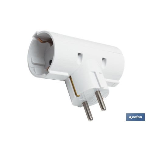 ADAPTADOR SCHUKO 2 VIAS (16A-250V)