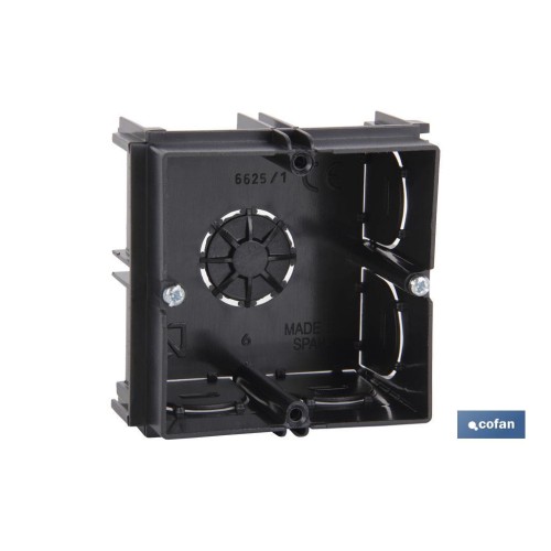 CAJA EMPOTRAR MECANISMOS UNIVERSAL 67X77X42 5 ENTRADAS TUBO