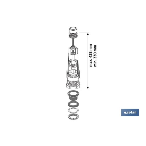 DESCARGADOR WC INTERRUMPIBLE MODELO CANDABA