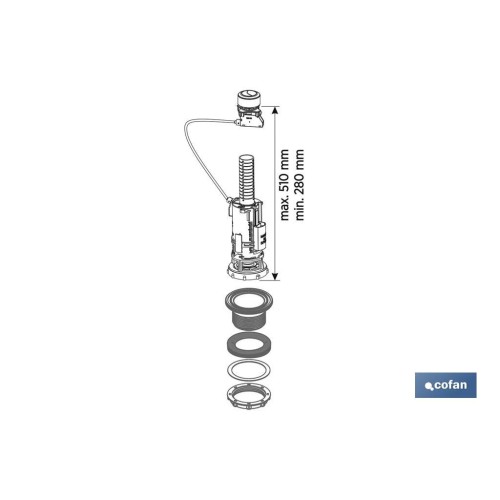 DESCARGADOR WC CON DOBLE PULSADOR MODELO EUME