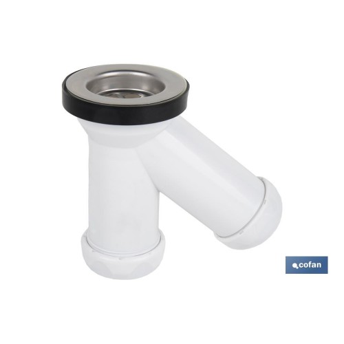 SIFÓN Y COMPACTO CON SALIDA Ø32-40 Y VÁLVULA LAVABO-BIDÉ Ø70