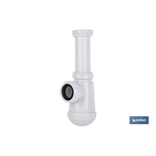 SIFÓN BOTELLA CON SALIDA Ø32-40 Y VÁLVULA LAVABO BIDÉ 1 1/2 x 70