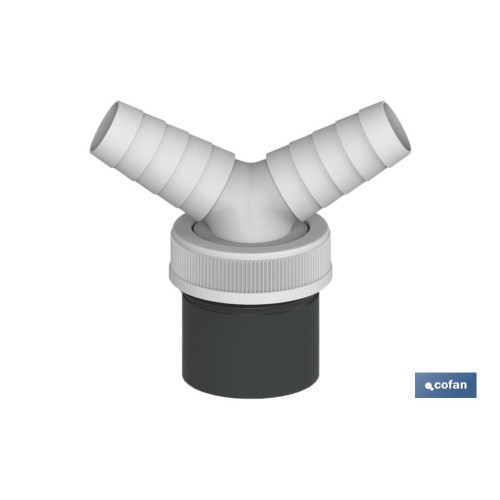 CONEXIÓN PVC Ø40 MM CON TOMA AUXILIAR PARA ELECTRODOMÉSTICOS