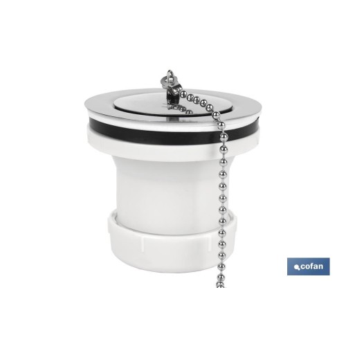 VÁLVULA LAVABO-BIDÉ 1 1/4 x 70 TAPÓN METÁLICO