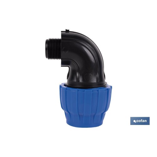 CODO 90° ROSCA MACHO PP PN16 20 X 1/2