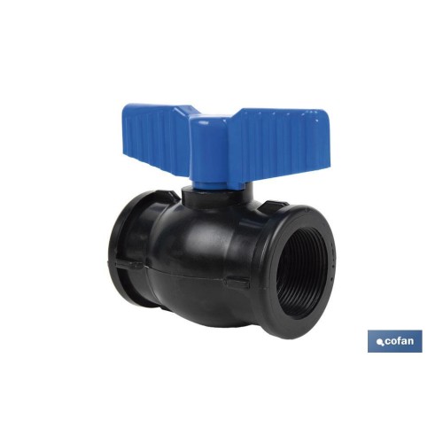 VÁLVULA DE BOLA ROSCA H-H PP PN16 1 1/2 X 1 1/2