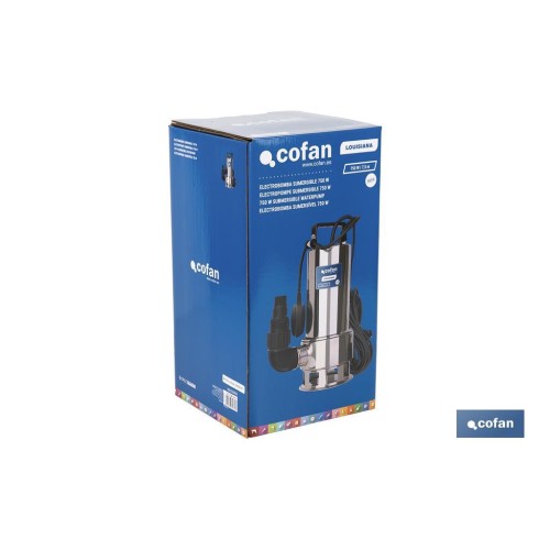 ELECTROBOMBA SUMERGIBLE MODELO LOUSIANA 750 W 10 M CABLE CAUDAL 13.000 L/H
