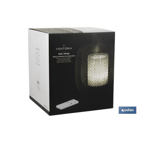 DIFUSOR/HUMIDIFIC. AROMATERAPIA 100 ml MODELO MIRAGE.