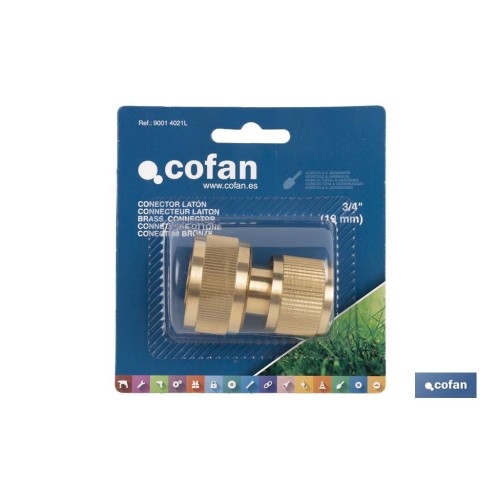CONECTOR MANGUERA LATÓN 3/4 (19 mm)