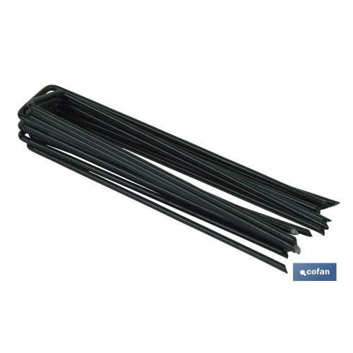 PACK 10 GRAPAS EN U 15 CM PARA CÉSPED ARTIFICIAL