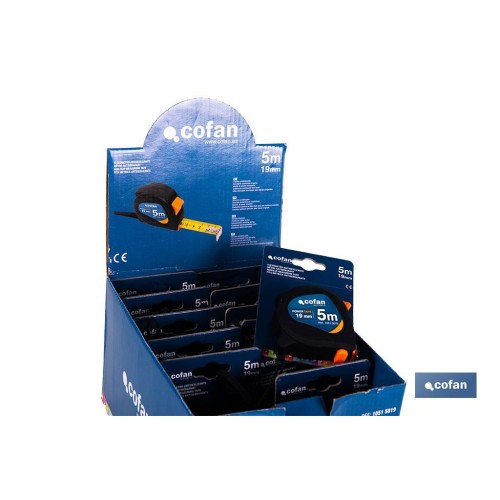 EXPOSITOR DE FLEXÓMETROS ANTIDESLIZANTES 19 MM X 5 M 12 UDS.